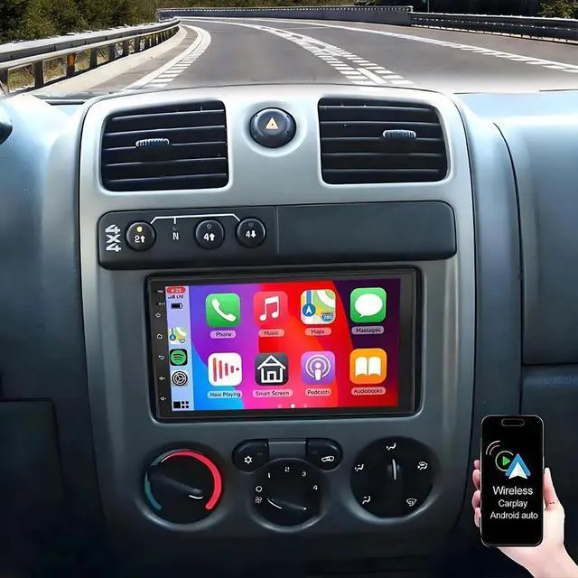 Main image of 10 inch Double Din Car Stereo for Chevy Colorado 2004-2012, 4+64G Touch Screen Radio for Chevrolet Silverado 1500 2500 1999-2006 Head Unit with Wireless Carplay GPS Navi Bluetooth Backup Camera