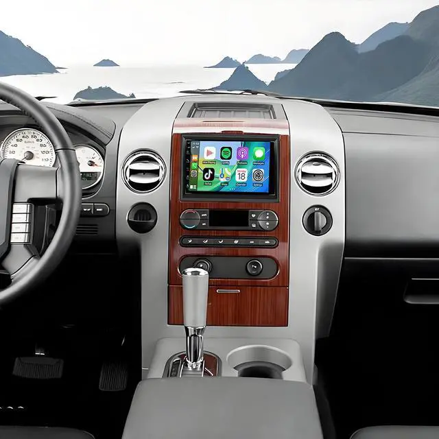 Main image of 4+64G Double Din Car Stereo Radio for Ford F-250 2008-2014 7Inch Touch Screen Head Unit,Car Audio Receiver with Carplay/Android Auto,Built-in GPS Bluetooth WiFi FM RDS DSP SWC + Backup Camera