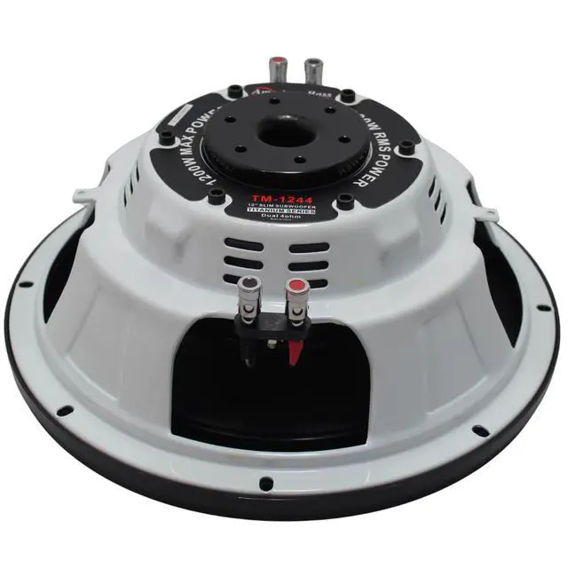 Alt view image 4 of 7 - Titanium 1244 12"" 600 Watt RMS 4-Ohm DVC Shallow Subwoofer, white