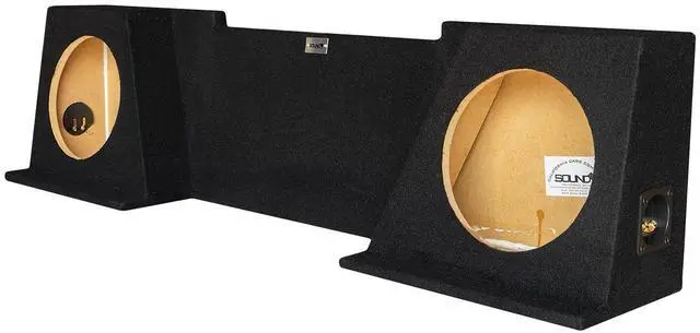 Alt view image 3 of 7 - Silverado/Sierra Extended Cab 2007-2013 Dual 10" Subwoofer Enclosure