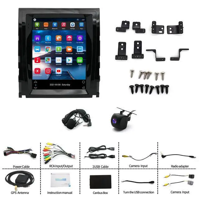 Alt view image 6 of 7 - Double Din Car Radio for C*adillac Escalade/Sailway SLS 2007-2014 | Android 14 4G+64G 9.7" Touch Screen Car Stereo with Wireless Carplay Android Auto GPS WiFi Mic Backup Camera