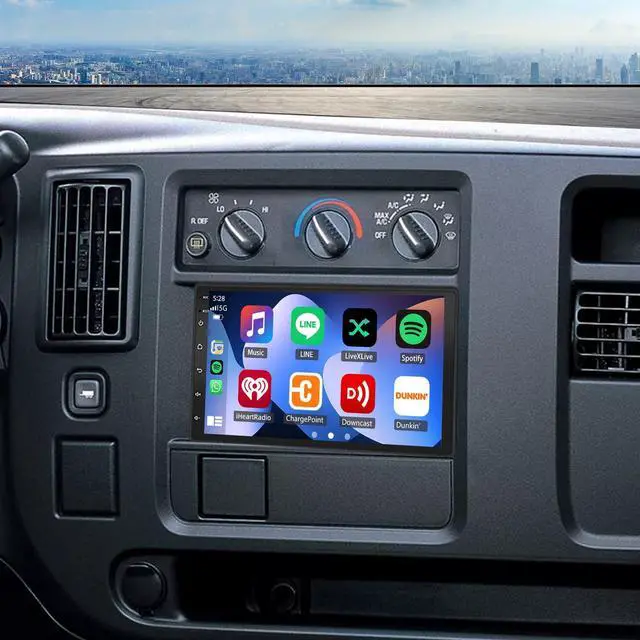 Main image of 7" Car Stereo for Chevy Express 1500 2500 2003 2004 2005 2006 | 2+32G Touch Screen Double Din Car Radio with Wireless CarPlay Android Auto GPS FM WiFi SWC Bluetooth Backup Camera