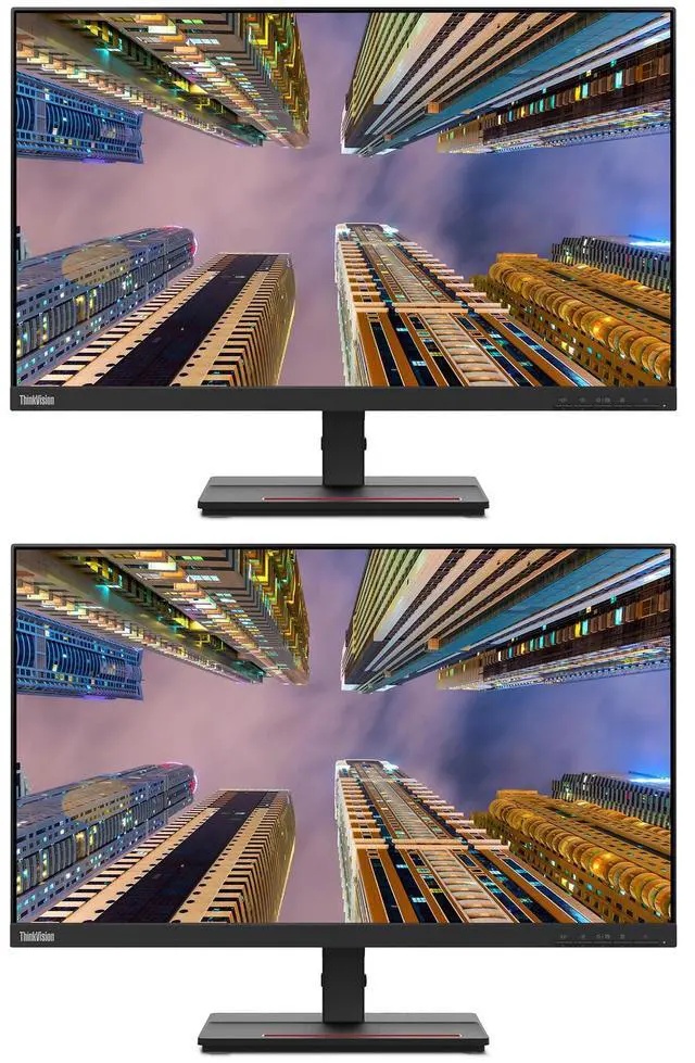 Main image of ThinkVision S24e 24-inch 1920 x 1080 LED Backlit Full HD LCD Monitor, 2-Pack Bundle with HDMI, VGA