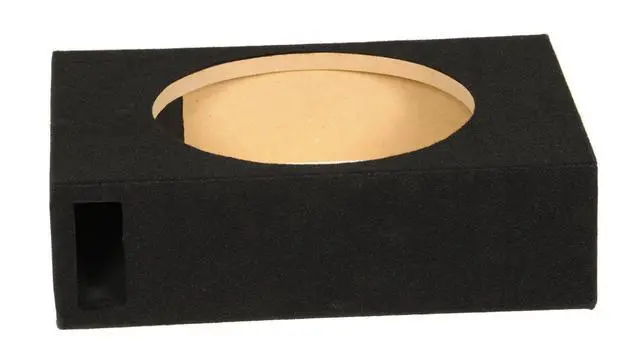 Alt view image 5 of 7 - QPower Single Port 10 Inch Vented Shallow Subwoofer Enclosure Box and Planet Audio AC10D 1500 Watt Dual Voice Coil Car Audio Subwoofer Speaker