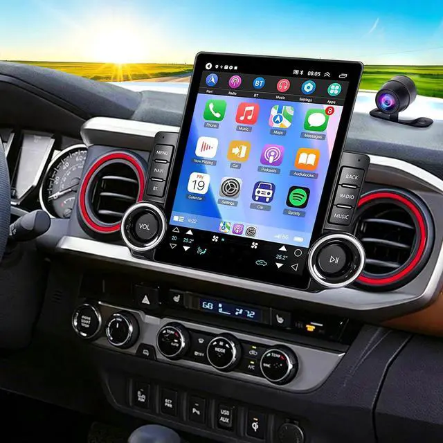 Main image of Android 15 Double Din 9.7" Car Radio Stereo for Toyota Tacoma 2016-2021 | 9.7" Touch Screen Upgrade Head Unit with Wireless CarPlay & Android Auto Bluetooth 5.0/WiFi/GPS/SWC/FM/Backup Camera 2+32G