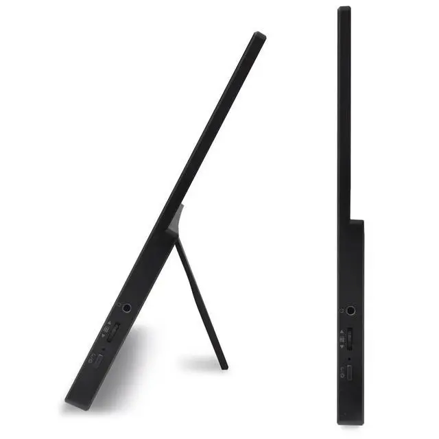 Alt view image 3 of 7 - 15.6" Portable USB-C IPS Monitor with Tiltable Stand 2 Pack | 4ms Response Time, Anti-Glare, 250 nits, Built-in Speakers, Mini HDMI & Dockztorm USB Port Expander, Black Color
