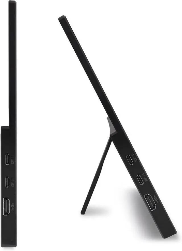 Alt view image 2 of 7 - 15.6" Portable USB-C IPS Monitor with Tiltable Stand | 4ms Response Time, Anti-Glare, 250 nits Brightness, Built-in Speakers, Mini HDMI & Dockztorm USB Port Expander, Black Color