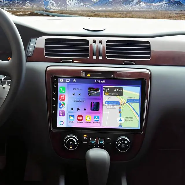 Main image of 10.1" Touschscreen Car Radio for Chevy Impala 2006-2013 with Wireless CarPlay and Android Auto, 2G+64G Android 14 Double Din Car Stereo Head Unit Support GPS Bluetooth Mirror Link WiFi FM SWC Camera
