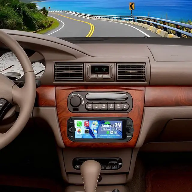 Main image of Double Din Car Stereo Upgrade Radio for Chrysler Sebring 2002-2006 | Android 14 2G+32G 6.86" Touchscreen Carplay Android Auto GPS WiFi Bluetooth RDS DSP SWC Mirrorlink Mic Backup Camera