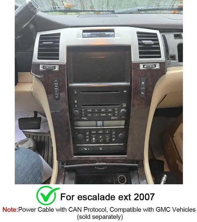 Alt view image 3 of 7 - Car Stereo for Cadillac Escalade 2007-2014 with Wireless Carplay Android Auto,9.7 inch HD Touchscreen Car Radio with Bluetooth GPS WiFi SWC FM RDS DSP AHD Backup Camera-2+32G