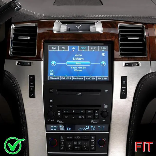 Alt view image 2 of 7 - Car Stereo for Cadillac Escalade 2007-2014 with Wireless Carplay Android Auto,9.7 inch HD Touchscreen Car Radio with Bluetooth GPS WiFi SWC FM RDS DSP AHD Backup Camera-2+32G