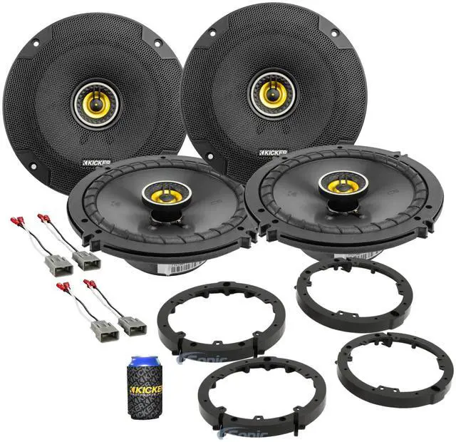 Main image of 2 Pairs of 6.5 inch Speakers for 2008-2022 Honda Accord Kicker CS Series Upgrade Kit Front and Rear with Harnesses and Adapters