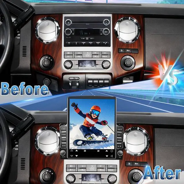 Alt view image 6 of 7 - Android 14 Double Din Car Stereo Radio for Ford F-150 2004-2008 | 2G+32G 9.7" Touchscreen Car Radio w/Wireless Carplay Android Auto GPS WiFi Bluetooth RDS DSP SWC Backup Camera