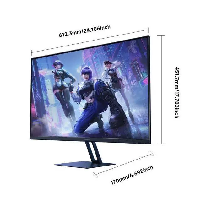 Alt view image 2 of 6 - Gaming Monitor 27in 165Hz 1ms GTG 1920*1080 Fast IPS HDR10 FreeSync Premium Professional Calibration 99% sRGB 178° Wide Angle Tilt Adjustment TUV Low Blue Light Computer Screen Desktop Monitor