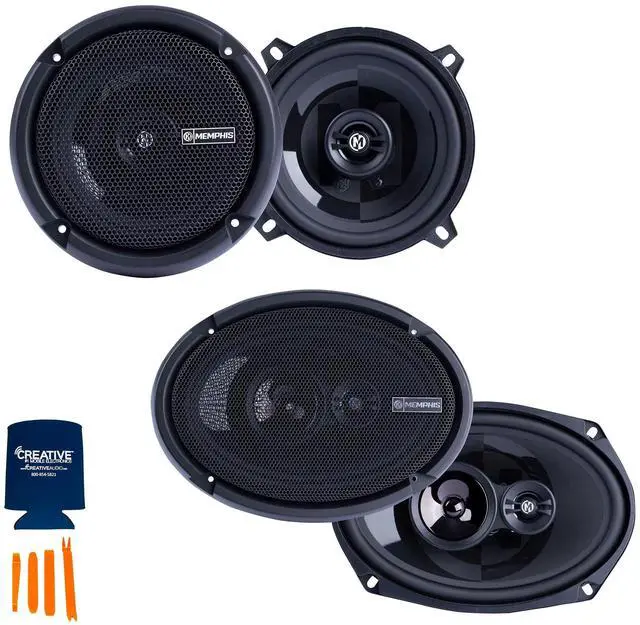 Alt view image 2 of 7 - 1 Pair of PRX5 5.25" Coaxial Speakers and 1 Pair of PRX6903 6X9 3-Way Coaxial Power Reference Series Speakers