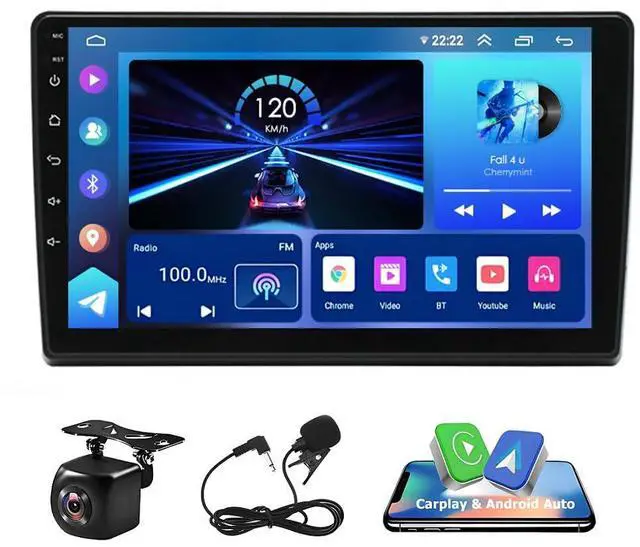 Main image of Double Din Car Stereo for GMC Sierra 1500 2500 3500 2007-2014 10.1" Touchscreen 2G+32G Android 13 Car Radio w/Carplay & Android Auto GPS Navi w/Bluetooth WiFi FM/RDS Backup Camera Mirror Link SWC