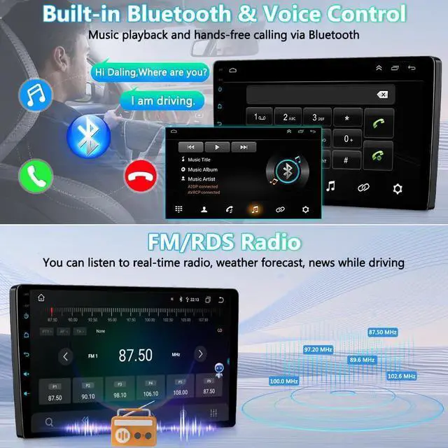 Alt view image 5 of 7 - 7" 4G+64G Car Stereo for Toyota Scion XD 2008-2014 Android 13 Car Radio w/Carplay & Android Auto IPS Touchscreen GPS Navigation Head Unit w/Bluetooth WiFi FM/RDS Backup Camera Mirror Link SWC