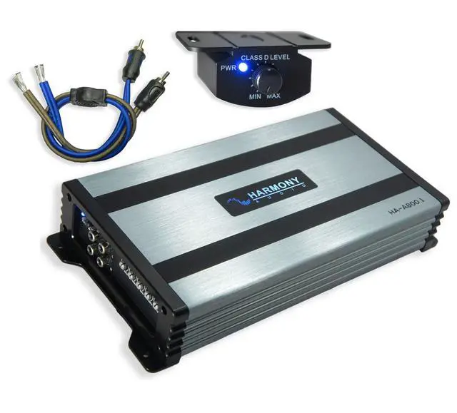 Alt view image 2 of 7 - Dual 10" Subwoofer Bundle HA-A102 HA-A800.1 Amp and Amp Kit | 2 800 watt 10 inch Alloy Series subs, matched Class D mono combo power, complete wiring pair included, easy install