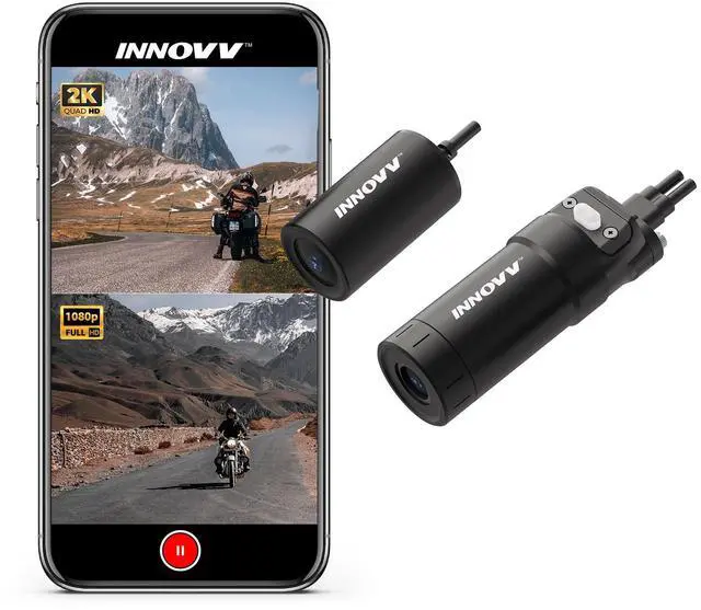 Main image of K6 Motorcycle 2K QHD Dash Cam, Dual STARVIS IMX335 IMX307, 2K+1080P Front & Rear, 2 Channel 30FPS, F2.0 Aperture, 140° Wide Angle, WiFi, IP67 Waterproof, 3-Axis 360° Rotation, Support 256GB Max