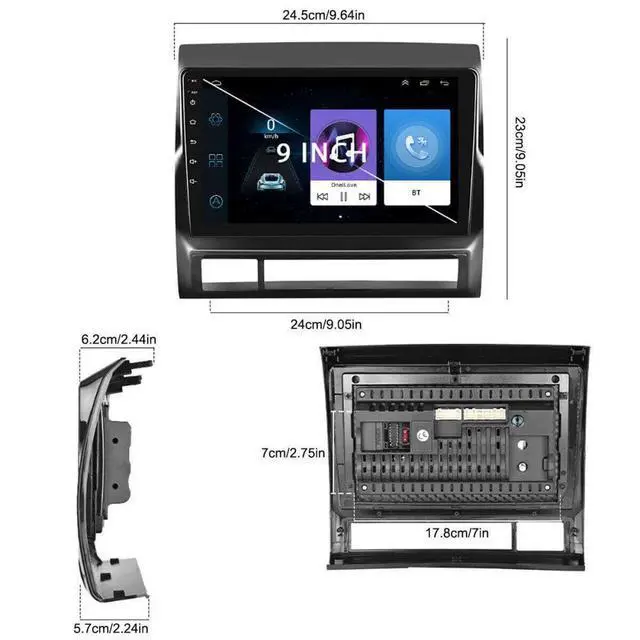 Alt view image 6 of 6 - 2G+32G Android 13 Car Stereo with Wireless Carplay & Android Auto, 9 Inch Touch Screen Car Radio with GPS FM Backup Camera WiFi SWC Compatible with T*acoma 2005-2013