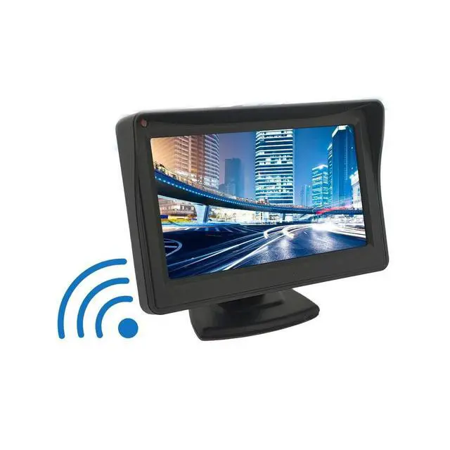 Alt view image 7 of 7 - Solar Panel License Plate Frame Rear View Reverse Backup Camera Kit, Car Rover 110° Viewing Angle Universal Reversing Cameras with 4.3" Monitor Included