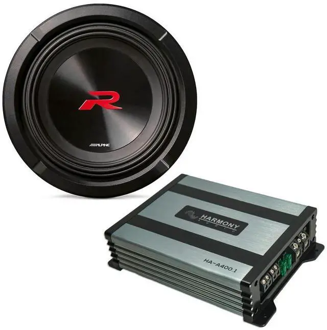 Main image of R2-W8D2 8" Subwoofer and Amp Package Dual 2 Ohm HA-A400.1 Mono Amp | Complete bass bundle, next-gen driver with matched power, deep accurate low end, ready-to-install pairing, 8 inch size