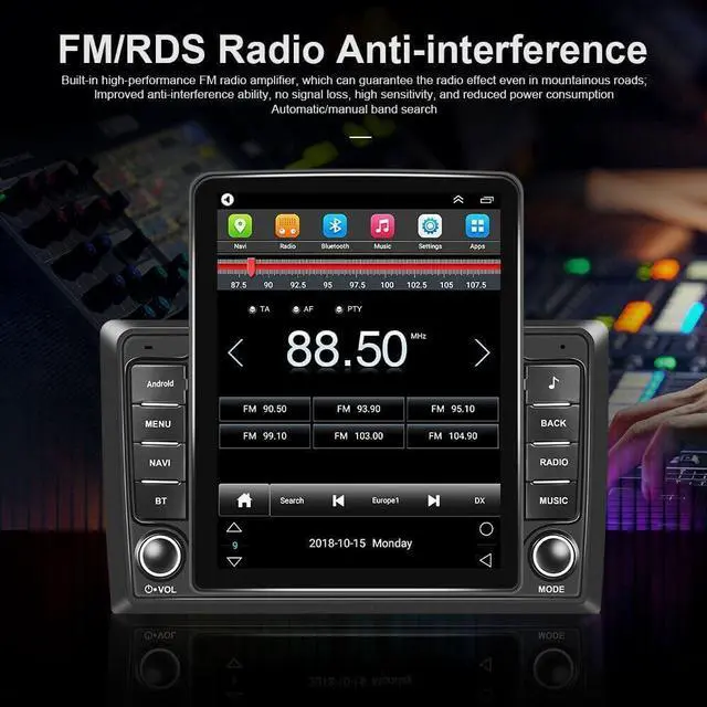 Alt view image 4 of 7 - Android 14 2 Din Car Stereo Upgrade Radio for GMC Yukon 2007-2013 | 2G+32G 9.7" Touchscreen Wireless Carplay Android Auto GPS WiFi Bluetooth RDS DSP SWC Mirrorlink Mic Backup Camera