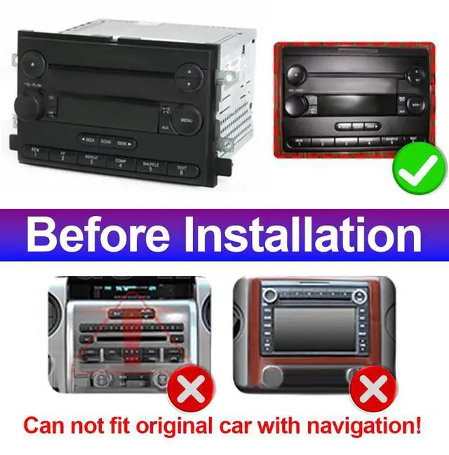 Alt view image 3 of 6 - Car Stereo for Ford Mustang 2005-2009 with Wireless Carplay&Android Auto,7 Inch Touchscreen Bluetooth Car Radio with GPS, WiFi, FM Radio,Backup Camera,SWC,MIC-2+32G