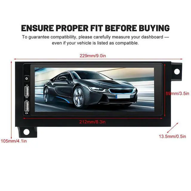 Alt view image 2 of 7 - Car Stereo for Jeep Cherokee XJ 1997-2001 with Wireless Carplay and Android Auto, 6.86" IPS Touchscreen 2G+32G Car Radio Support Bluetooth WiFi GPS SWC FM RDS Mirror Link Backup Camera