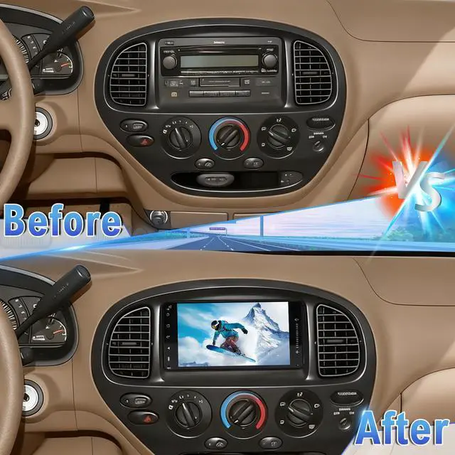 Alt view image 6 of 7 - 2 Din Car Stereo Upgrade Radio for Toyota Tundra Sequoia 2003-2006 | Android 14 7" Touchscreen Wireless Carplay Android Auto GPS WiFi Bluetooth RDS DSP SWC Mirrorlink Mic Backup Camera