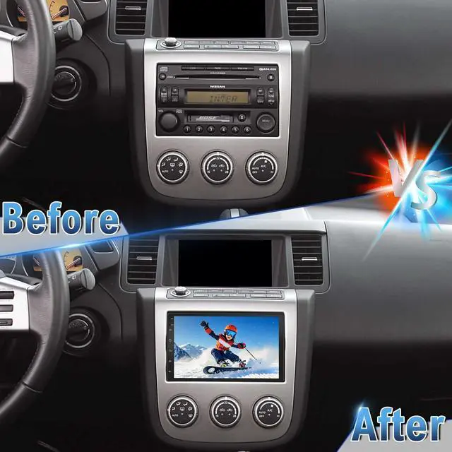 Alt view image 6 of 7 - Android 14 Double Din Car Stereo Radio for Nissan Murano 2003-2008 | 7" Touchscreen Car Radio w/Wireless Carplay Android Auto GPS WiFi Bluetooth RDS DSP SWC Mic Backup Camera