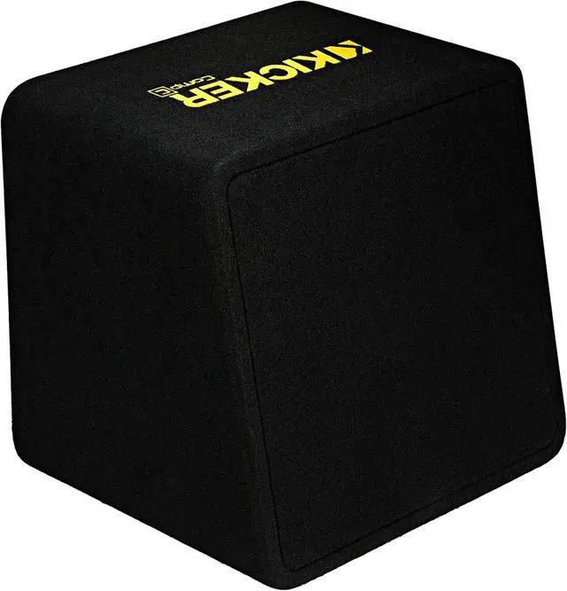Alt view image 6 of 7 - VCWC124 CompC 12" Subwoofer in Vented Enclosure 4-Ohm | Factory-loaded bass upgrade, tuned slot port design, deep low end for car or truck audio, simple wiring hookup, 12 inch size