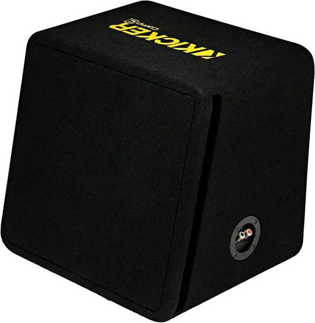 Alt view image 5 of 7 - VCWC124 CompC 12" Subwoofer in Vented Enclosure 4-Ohm | Factory-loaded bass upgrade, tuned slot port design, deep low end for car or truck audio, simple wiring hookup, 12 inch size