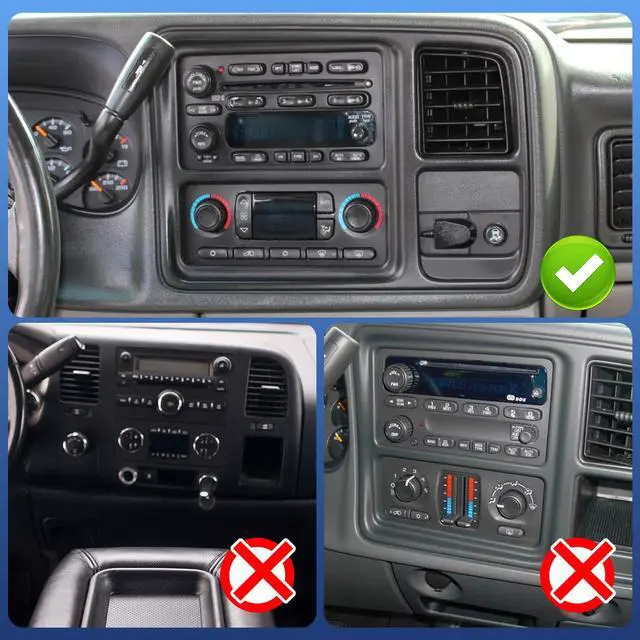 Alt view image 3 of 7 - Double Din Car Stereo Radio for Chevy Silverado C/K Pickup 2003-06 | Android 14 7" Car Radio w/Wireless Carplay Android Auto GPS WiFi Bluetooth RDS DSP SWC Mic Backup Camera
