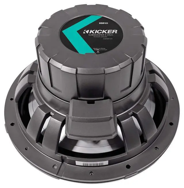 Alt view image 5 of 7 - 45KM104 10" 350w Marine Boat Subwoofer SVC Sub KM10+White Grille w/LED's