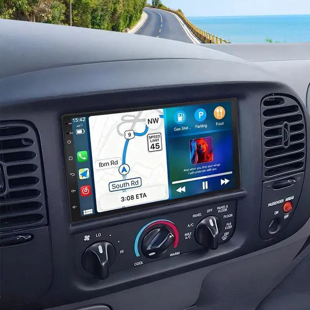 Main image of 7" Car Radio Upgrade for Ford F150 F-150 1997-2004 with Wireless CarPlay and Android Auto, Android 14 Touch Screen Double Din Car Stereo Head Unit Support Bluetooth GPS WiFi FM RDS SWC Camera, 2+32G