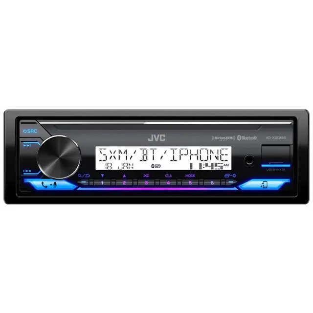 Alt view image 2 of 6 - Single DIN in-Dash Marine Boat Audio Bluetooth USB Receiver Bundle Combo with 4X Enrock 6.5" White Water-Resistant Stereo Speakers, Radio Antenna, 16g 50ft Marine Speaker Wire