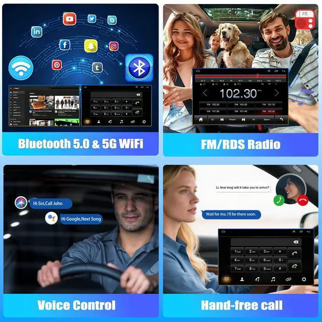 Alt view image 7 of 7 - 9.7" Android 15 Car Stereo Radio for Chrysler Pacifica 2017 2018 2019 | Touch Carplay Screen with Wireless CarPlay & Android Auto, Bluetooth 5.0/5G WiFi/GPS/FM/RDS/DSP/SWC/Backup Camera/Mic 4+64G