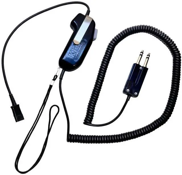 Main image of Dispatch-15 PPT (Push to Talk) Trigger Adapter QD Cable with PJ7 2 Prong Connector for 911 Dispatch Consoles - SHS1890 Replacement