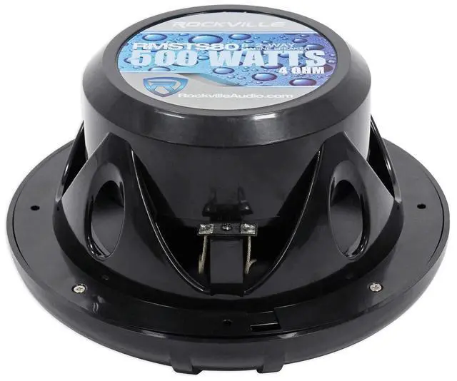 Alt view image 7 of 7 - RMSTS80B 8" 2-Way Water-Resistant Marine Boat Speakers, 4-Pack | 1000W Peak/125W RMS, 4 Ohm, PEI Dome Tweeter, Polypropylene Cone, UV Resistant, Rustproof, Includes 16.4ft Speaker Wire