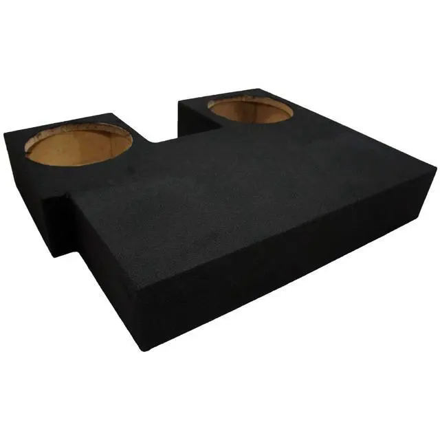 Alt view image 4 of 4 - Fits 2007-2013 Toyota Tundra Double Cab Dual 10" Subwoofer Box - ASC | Unloaded 10 inch custom enclosure, space saving truck sub install, deep bass upgrade, speakers and amp sold separately