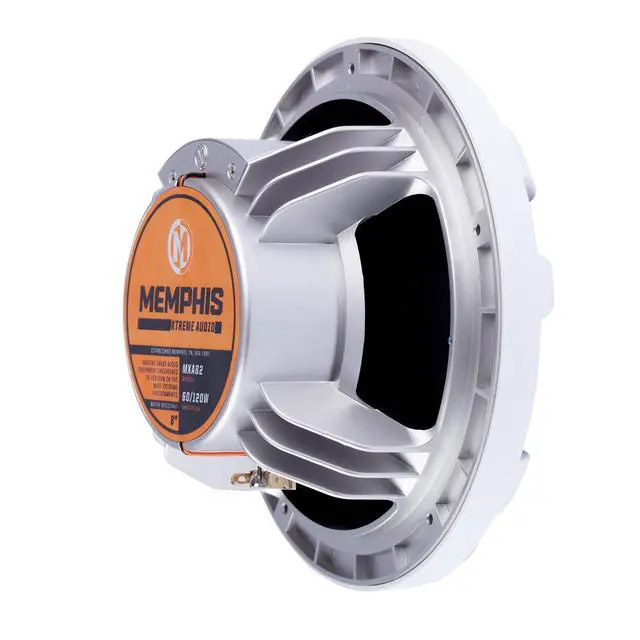 Alt view image 5 of 7 - 8" LED Marine Coaxial Speakers - 1 Pair (2 Units) - OEM Bulk Pack MXA80L with White Grilles