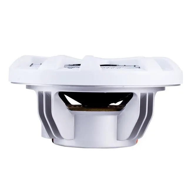 Alt view image 7 of 7 - 8" LED Marine Coaxial Speakers - 1 Pair (2 Units) - OEM Bulk Pack MXA80L with White Grilles