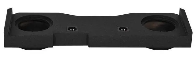 Alt view image 5 of 5 - Dual 10" Sub Box for 2014-Up GMC/Chevy Sierra/Silverado Crew Cab | Sealed Enclosure, Underseat Downfire, 0.63 Cu Ft per Sub, 4.5" Mounting Depth, 9" Cutout, 5/8" MDF, Bed Liner Finish