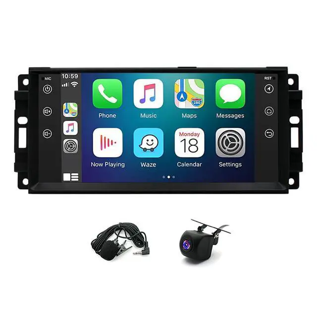 Alt view image 7 of 7 - 4G+64G Car Radio Stereo for Dodge Ram 1500 2500 3500 2009-2012 with CarPlay Android Auto,7 Inch HD Touchscreen Radio Android 14 AHD Camera/GPS/MIC Car Radio Receiver