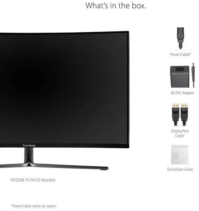 Alt view image 6 of 6 - VX3258-PC-MHD 32 Inch 1080p Curved 165Hz 1ms Gaming Monitor with FreeSync Premium Eye Care HDMI and Display Port