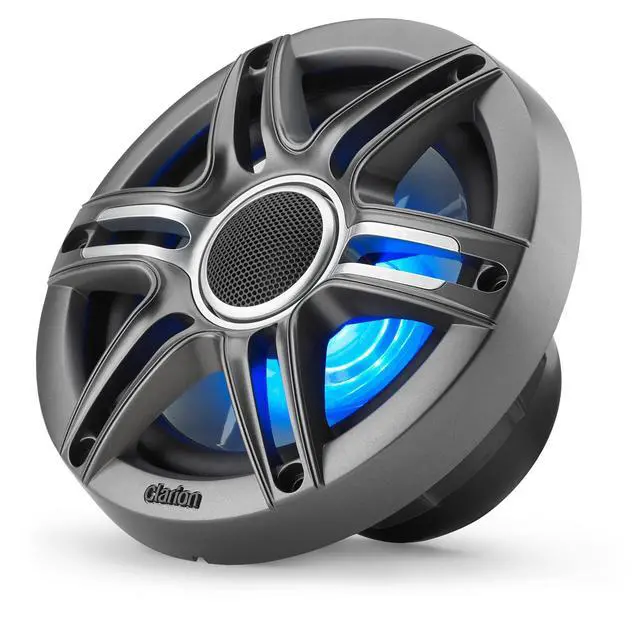 Alt view image 3 of 5 - CMSP-651RGB-SWG Premium 6.5-inch Coaxial Marine Speakers with Built-in RGB Illumination, 50W RMS, with White & Gray Metallic Grilles