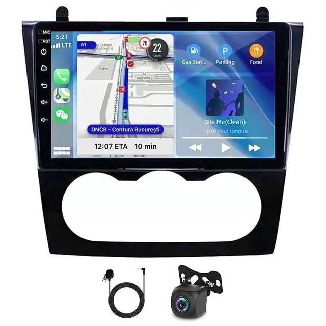 Alt view image 2 of 7 - Double Din Car Radio for Nissan Altima 2008 2009 2010 2011 2012, 9" Touch Screen Stereo for Nissan Altima Head Unit Bluetooth with Wireless Carplay Android GPS Navi FM RDS WiFi Backup Camera 2+32G