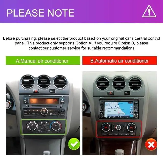 Alt view image 5 of 7 - 5G WiFi Double Din Car Radio for Nissan Altima 2008-2012 Head Unit, 4 Core 9 Inch Android 15 Touch Screen Car Stereo with Wireless Carplay Android Bluetooth Backup Camera WiFi FM Mirror Link 4+64G