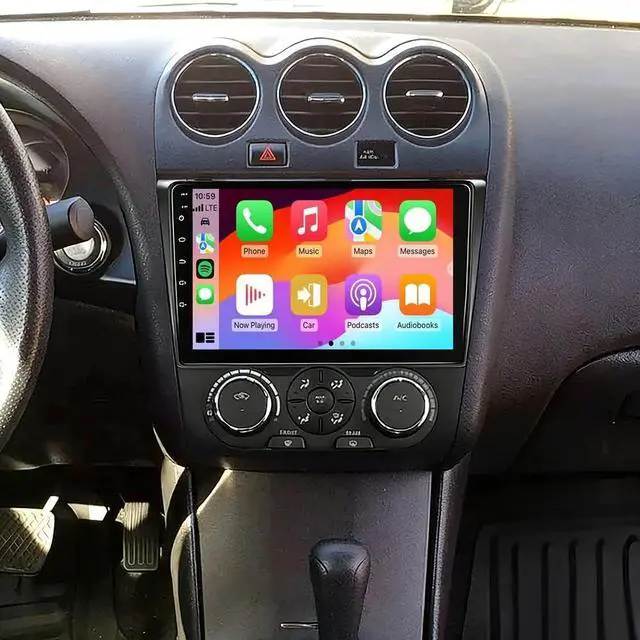 Alt view image 2 of 7 - 2+64G Double Din Car Radio for Nissan Altima 2008 2009 2010 2011 2012, 9" Touch Screen Stereo for Nissan Altima Head Unit Bluetooth with Wireless Carplay Android GPS Navi FM RDS WiFi Backup Camera